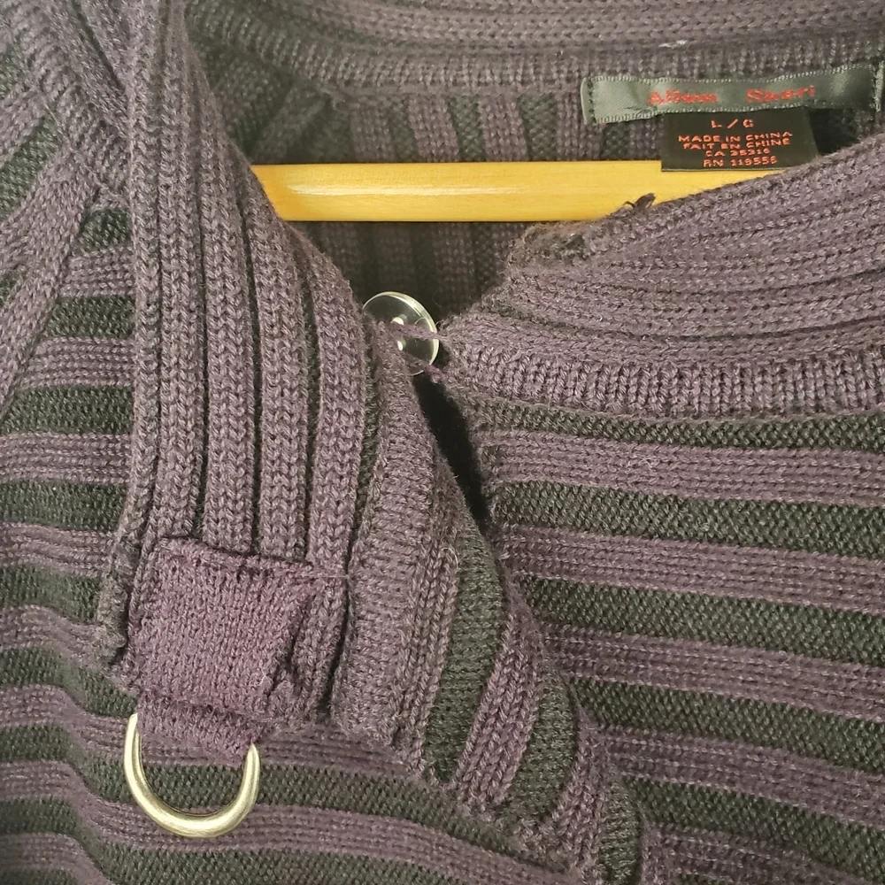 Alison Sheri Ribbed Knit Cardigan Jacket - Metal Clasps - LARGE. #248